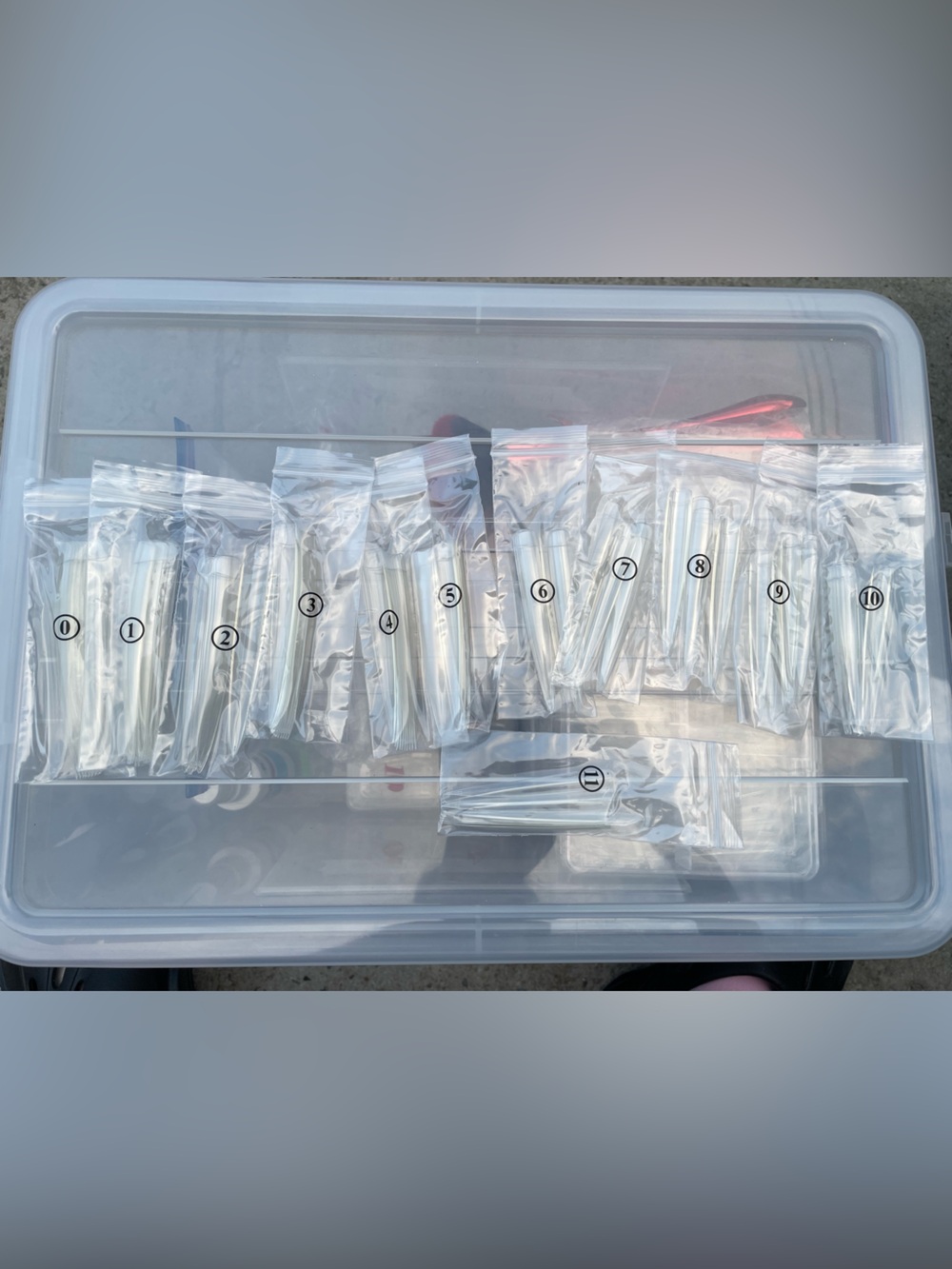 XXXL Clear Acrylic Nail Tip Set